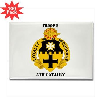 TE5C - M01 - 01 - DUI - Troop E, 5th Cavalry with Text Rectangle Magnet (100 pack)