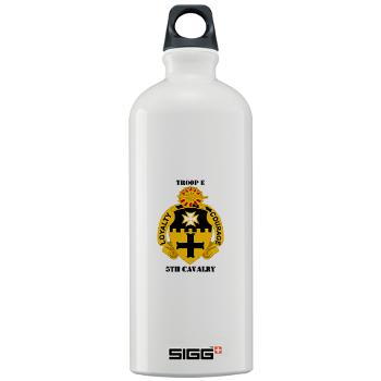 TE5C - M01 - 03 - DUI - Troop E, 5th Cavalry with Text Sigg Water Bottle 1.0L