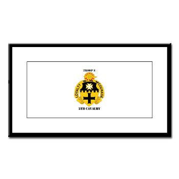 TE5C - M01 - 02 - DUI - Troop E, 5th Cavalry with Text Small Framed Print