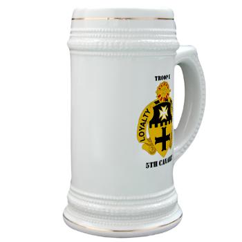 TE5C - M01 - 03 - DUI - Troop E, 5th Cavalry with Text Stein