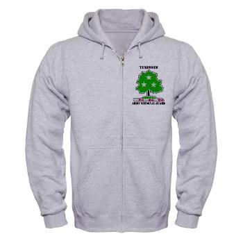 TNARNG - A01 - 03 - DUI - TENESSEE Army National Guard with text - Zip Hoodie - Click Image to Close