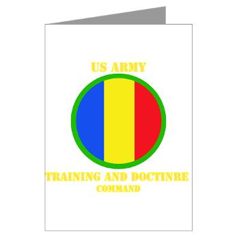 TRADOC - M01 - 02 - SSI - TRADOC with Text - Greeting Cards (Pk of 10) - Click Image to Close