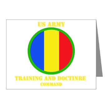 TRADOC - M01 - 02 - SSI - TRADOC with Text - Note Cards (Pk of 20) - Click Image to Close