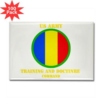 TRADOC - M01 - 01 - SSI - TRADOC with Text - Rectangle Magnet (100 pack)