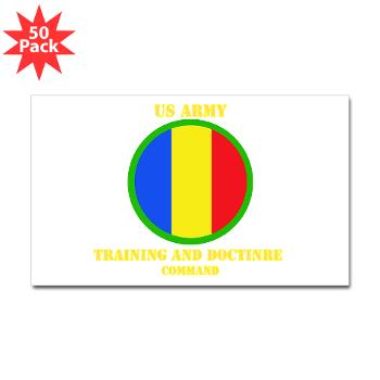 TRADOC - M01 - 01 - SSI - TRADOC with Text - Sticker (Rectangle 50 pk)