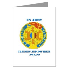 TRADOC - M01 - 02 - DUI - TRADOC with Text - Greeting Cards (Pk of 20)