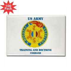 TRADOC - M01 - 01 - DUI - TRADOC with Text - Rectangle Magnet (100 pack) - Click Image to Close