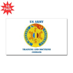 TRADOC - M01 - 01 - DUI - TRADOC with Text - Sticker (Rectangle 10 pk)
