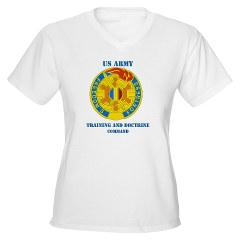 TRADOC - A01 - 04 - DUI - TRADOC with Text - Women's V-Neck T-Shirt