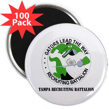 TRB - M01 - 01 - DUI - Tampa Recruiting Battalion with Text - 2.25" Magnet (100 pack) - Click Image to Close