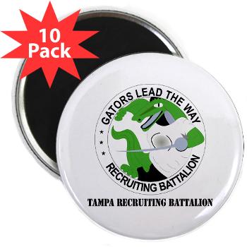 TRB - M01 - 01 - DUI - Tampa Recruiting Battalion with Text - 2.25" Magnet (10 pack) - Click Image to Close