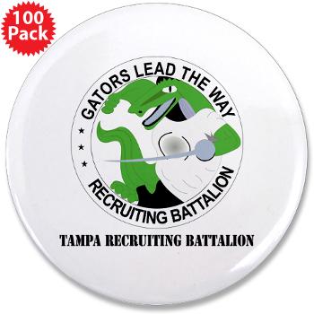 TRB - M01 - 01 - DUI - Tampa Recruiting Battalion with Text - 3.5" Button (100 pack)