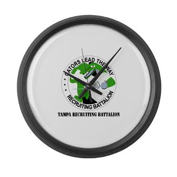 TRB - M01 - 03 - DUI - Tampa Recruiting Battalion with Text - Large Wall Clock
