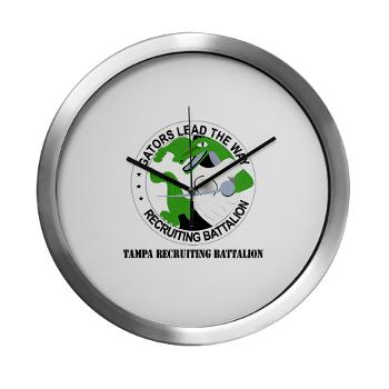 TRB - M01 - 03 - DUI - Tampa Recruiting Battalion with Text - Modern Wall Clock