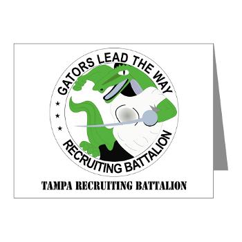TRB - M01 - 02 - DUI - Tampa Recruiting Battalion with Text - Note Cards (Pk of 20) - Click Image to Close