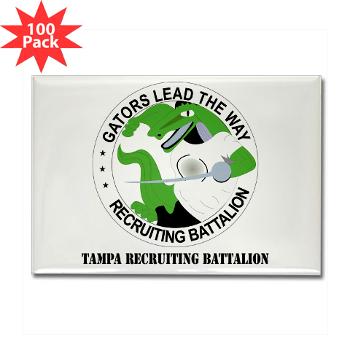 TRB - M01 - 01 - DUI - Tampa Recruiting Battalion with Text - Rectangle Magnet (100 pack)