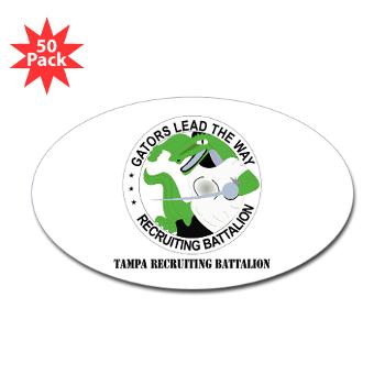 TRB - M01 - 01 - DUI - Tampa Recruiting Battalion with Text - Sticker (Oval 50 pk)