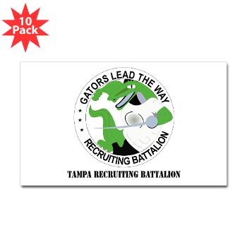 TRB - M01 - 01 - DUI - Tampa Recruiting Battalion with Text - Sticker (Rectangle 10 pk)