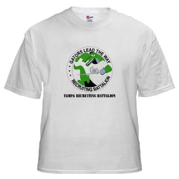TRB - A01 - 04 - DUI - Tampa Recruiting Battalion with Text - White T-Shirt