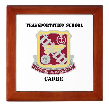 TSC - M01 - 03 - DUI - Transportation School - Cadre with Text Keepsake Box