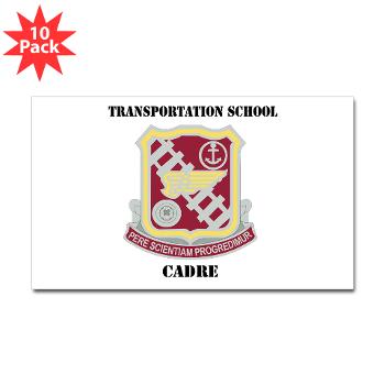 TSC - M01 - 01 - DUI - Transportation School - Cadre with Text Sticker (Rectangle 10 pk) - Click Image to Close