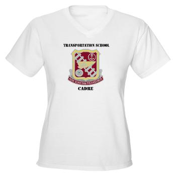 TSC - A01 - 04 - DUI - Transportation School - Cadre with Text Women's V-Neck T-Shirt - Click Image to Close
