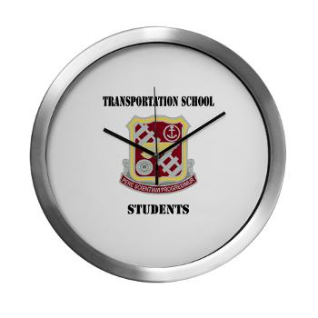 TSS - M01 - 03 - DUI - Transportation School - Students with Text Modern Wall Clock - Click Image to Close
