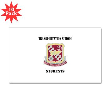TSS - M01 - 01 - DUI - Transportation School - Students with Text Sticker (Rectangle 10 pk)