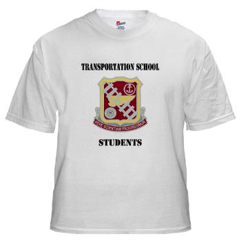 TSS - A01 - 04 - DUI - Transportation School - Students with Text White T-Shirt
