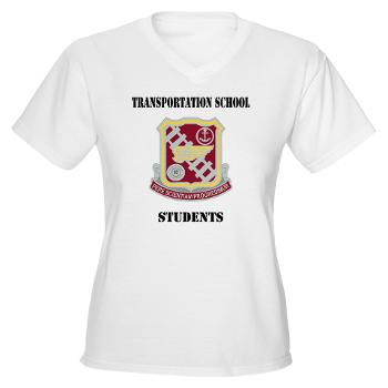 TSS - A01 - 04 - DUI - Transportation School - Students with Text Women's V-Neck T-Shirt - Click Image to Close