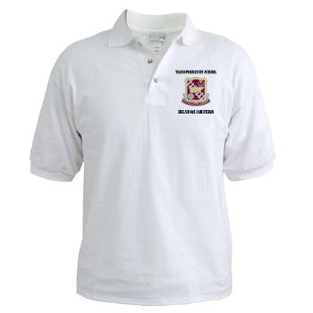 TSTSH - A01 - 04 - DUI - Transportation School - Headquarters with Text Golf Shirt