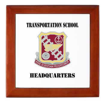 TSTSH - M01 - 03 - DUI - Transportation School - Headquarters with Text Keepsake Box