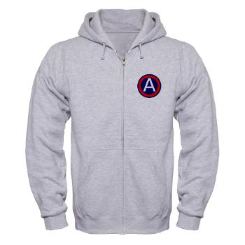 TUSA - A01 - 03 - Third United States Army - Zip Hoodie - Click Image to Close