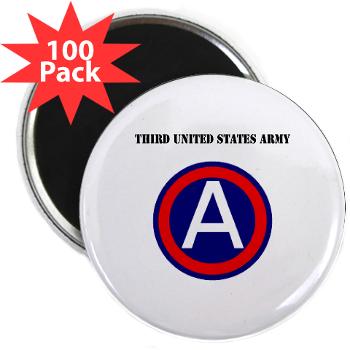 TUSA - M01 - 01 - Third United States Army with Text - 2.25" Magnet (100 pack)