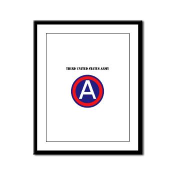 TUSA - M01 - 02 - Third United States Army with Text - Framed Panel Print