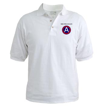 TUSA - A01 - 04 - Third United States Army with Text - Golf Shirt