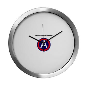 TUSA - M01 - 03 - Third United States Army with Text - Modern Wall Clock