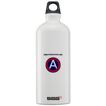 TUSA - M01 - 03 - Third United States Army with Text - Sigg Water Bottle 1.0L