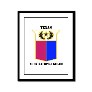 TXARNG - M01 - 02 - DUI - Texas Army National Guard with Text - Framed Panel Print