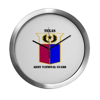 TXARNG - M01 - 03 - DUI - Texas Army National Guard with Text - Modern Wall Clock