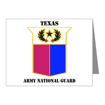 TXARNG - M01 - 02 - DUI - Texas Army National Guard with Text - Note Cards (Pk of 20) - Click Image to Close