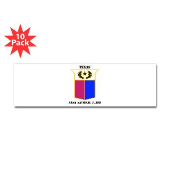 TXARNG - M01 - 01 - DUI - Texas Army National Guard with Text - Sticker (Bumper 10 pk) - Click Image to Close