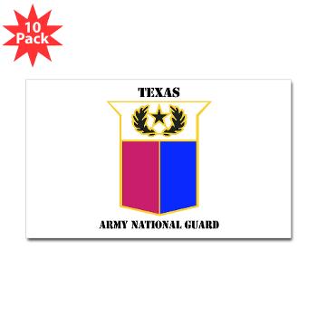 TXARNG - M01 - 01 - DUI - Texas Army National Guard with Text - Sticker (Rectangle 10 pk) - Click Image to Close