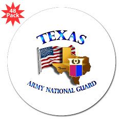 TXARNG - M01 - 01 - DUI - Texas Army National Guard - 3" Lapel Sticker (48 pk)