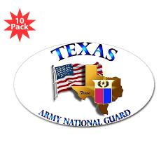 TXARNG - M01 - 01 - DUI - Texas Army National Guard - Sticker (Oval 10 pk)