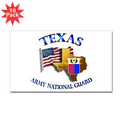 TXARNG - M01 - 01 - DUI - Texas Army National Guard - Sticker (Rectangle 10 pk)