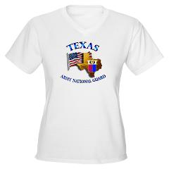 TXARNG - A01 - 04 - DUI - Texas Army National Guard - Women's V-Neck T-Shirt