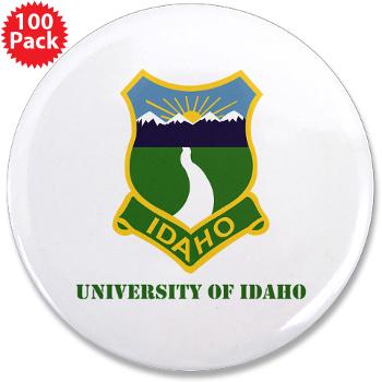UI - M01 - 01 - SSI - ROTC - University of Idaho with Text - 3.5" Button (100 pack) - Click Image to Close