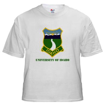 UI - A01 - 04 - SSI - ROTC - University of Idaho with Text - White t-Shirt