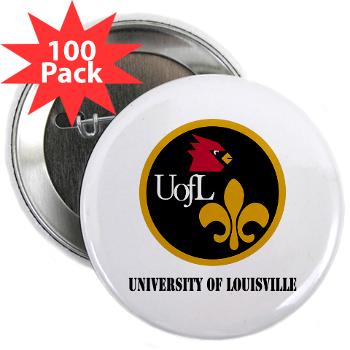 UL - M01 - 01 - SSI - ROTC - University of Louisville with Text - 2.25" Button (100 pack) - Click Image to Close